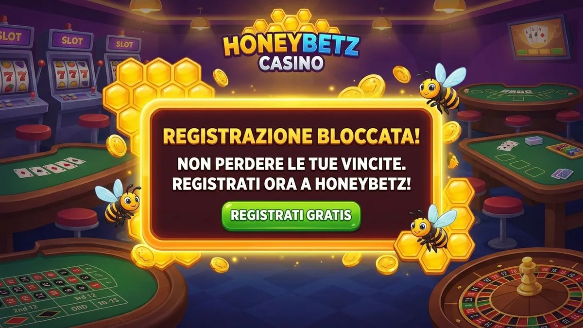 Registrazione con bonus Honeybetz